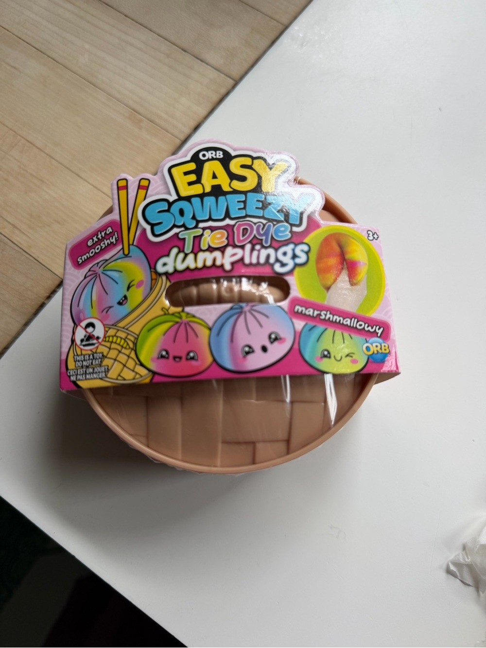 Easy Squeezy Tie Dye Dumplings - Marshmallowy Pink Play Toy